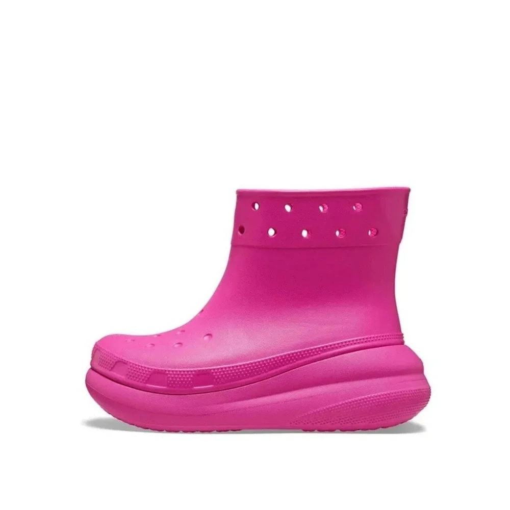 CROCS 207946-6UB Unisex Crush Rain Boots in Juice - Pink SZ Women 6/Men 4